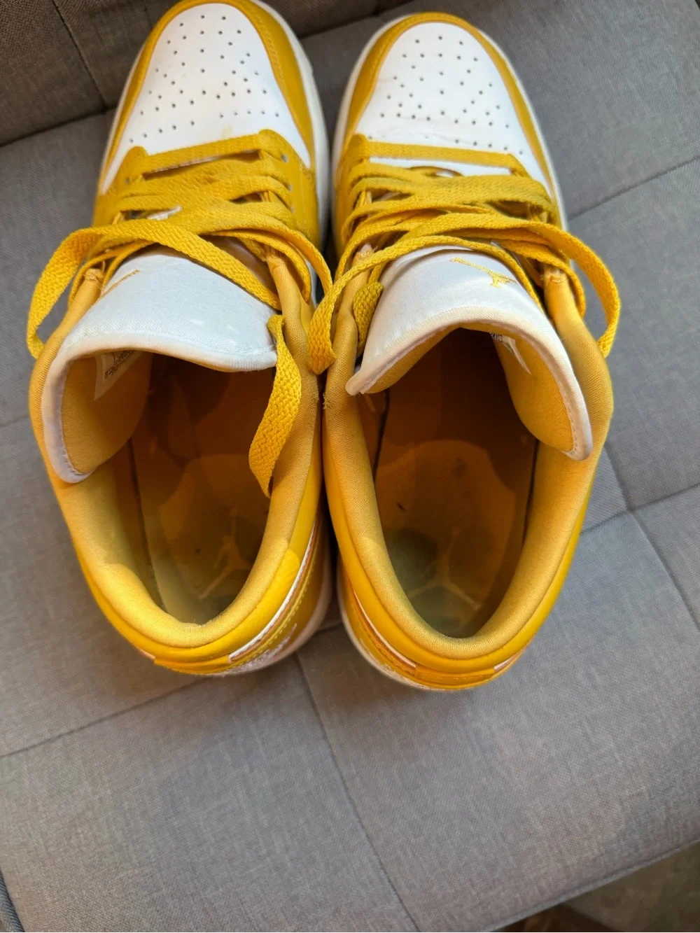 2021 Nike Air Jordan Yellow and White High-Top in “Pollen”